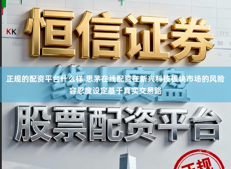 正规的配资平台什么样 思茅在线配资在新兴科技板块市场的风险容忍度设定基于真实交易路